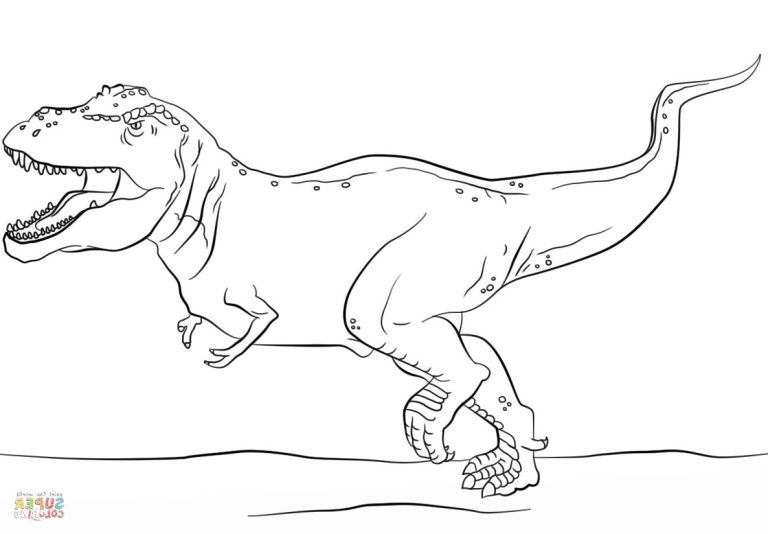 Dinosaur T Rex Colouring Pages