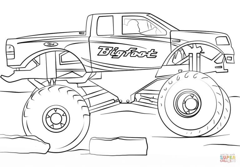 Monster Truck Free Coloring Pages For Boys
