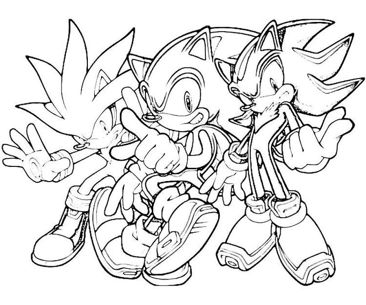 Silver Shadow Sonic Coloring Pages