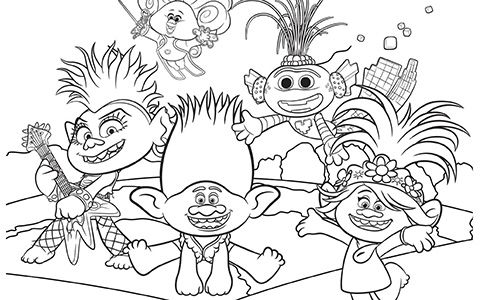 Princess Poppy Trolls World Tour Coloring Pages