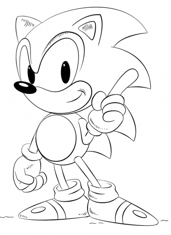 Realistic Sonic The Hedgehog Movie Coloring Pages