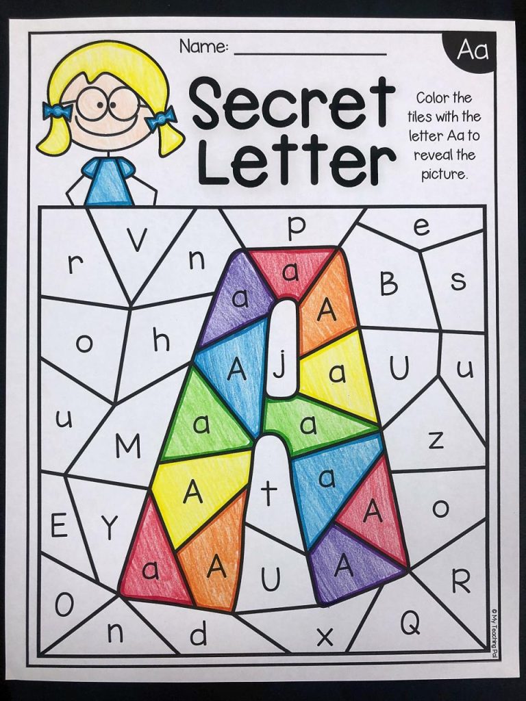 Preschool Color By Alphabet Worksheets