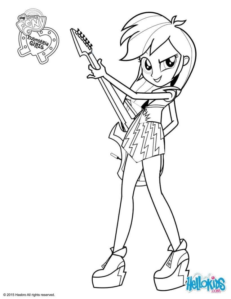 Sunset Shimmer My Little Pony Equestria Girls Rainbow Rocks Coloring Pages