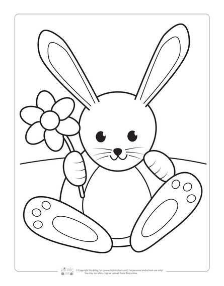 Cute Bunny Coloring Pages For Kids