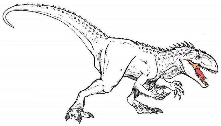 Tyrannosaurus Rex Jurassic Park Spinosaurus Coloring Page