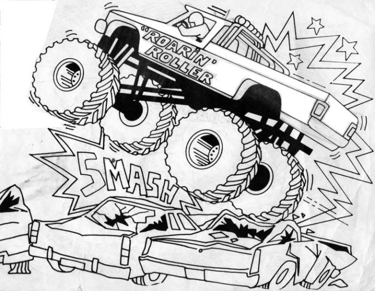 Blue Thunder Printable Monster Truck Coloring Pages