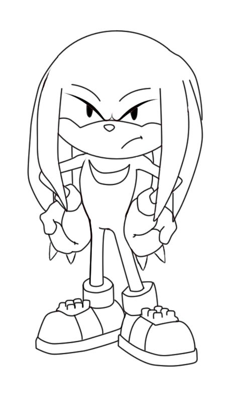 Knuckles Sonic Boom Sonic The Hedgehog Coloring Pages