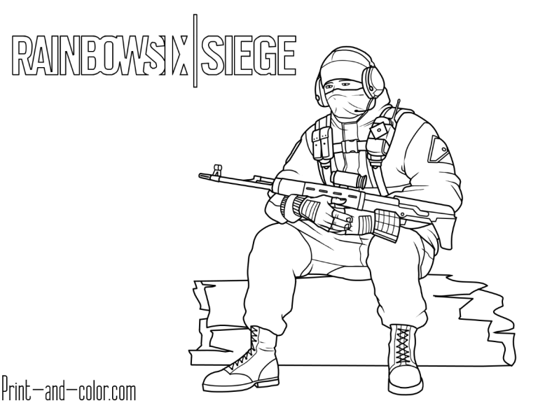 Printable Rainbow Six Siege Coloring Pages