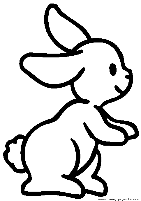 Simple Easy Bunny Coloring Pages