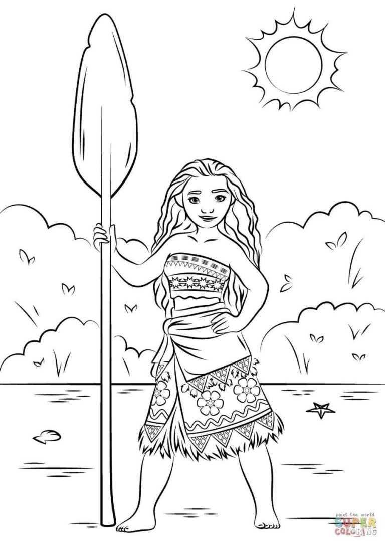 Moana Kids Coloring Pages Pdf