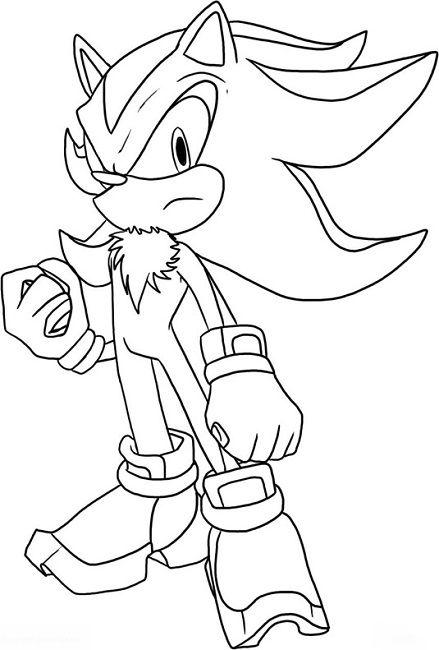 Running Sonic Coloring Pages For Kids