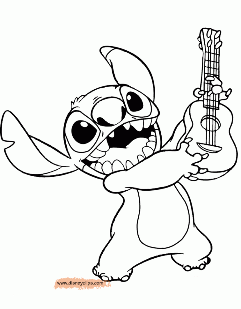 Printable Cute Lilo And Stitch Coloring Pages