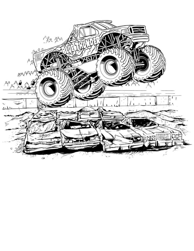 Monster Jam Zombie Monster Truck Coloring Pages