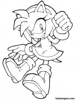 Sonic Boom Amy Rose Coloring Pages