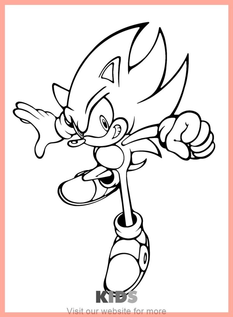 Sonic The Hedgehog Super Shadow Coloring Pages