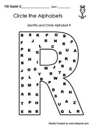 Preschool Circle The Alphabet Worksheets