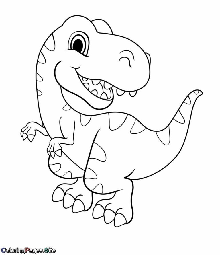 Easy T Rex Colouring Pages