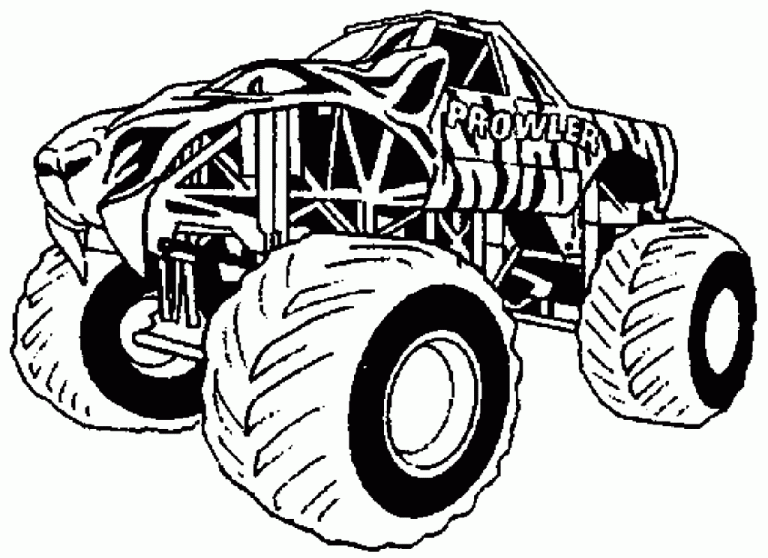 Monster Truck Coloring Pages For Toddlers