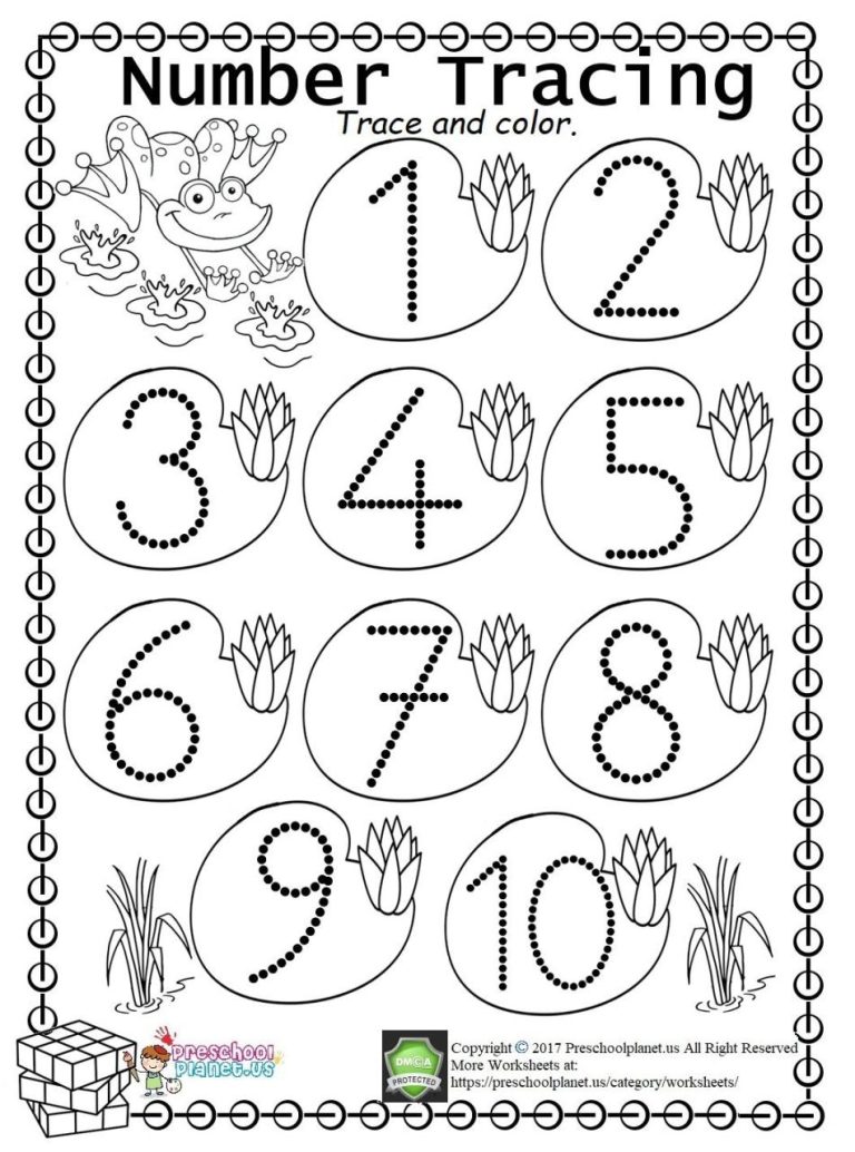 Numbers 1-10 Worksheets For Preschool Pdf
