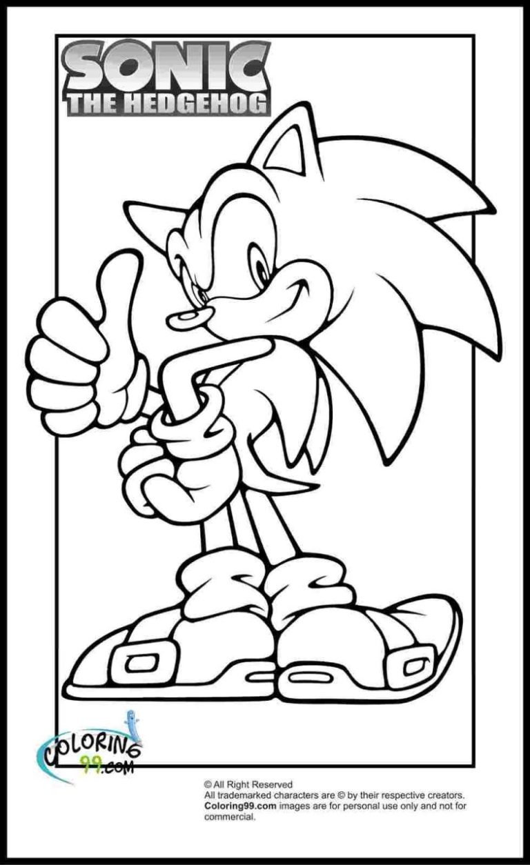 Sonic Character Tails Coloring Pages