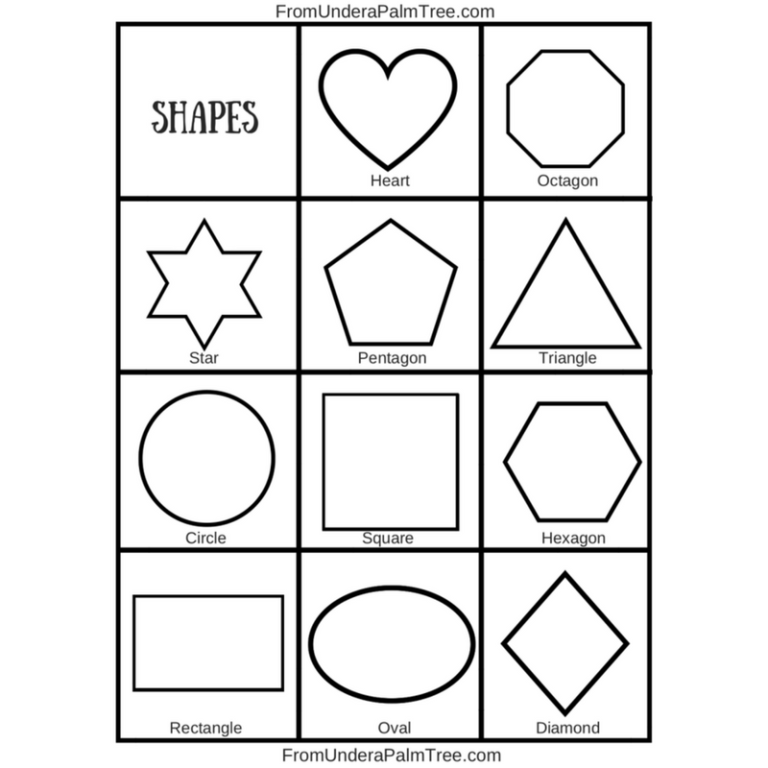 Shape Identification Preschool Shapes Worksheets For Kindergarten