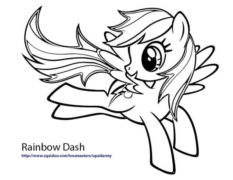 Cute My Little Pony Coloring Pages Rainbow Dash
