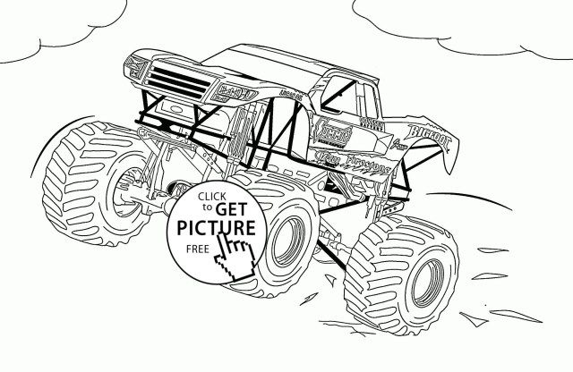 Monster Truck Zombie Monster Truck Coloring Pages For Boys