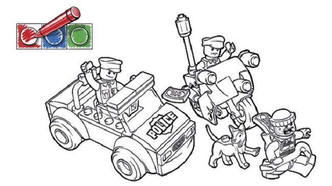 Printable Lego Police Coloring Pages