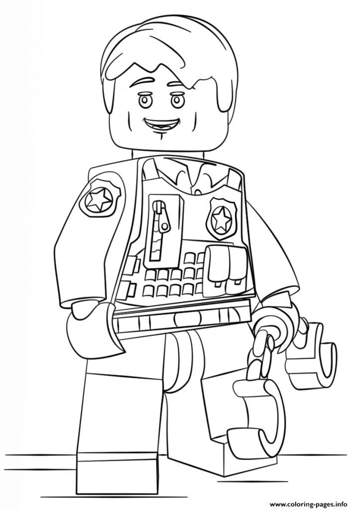 Police Officer Lego Police Coloring Pages