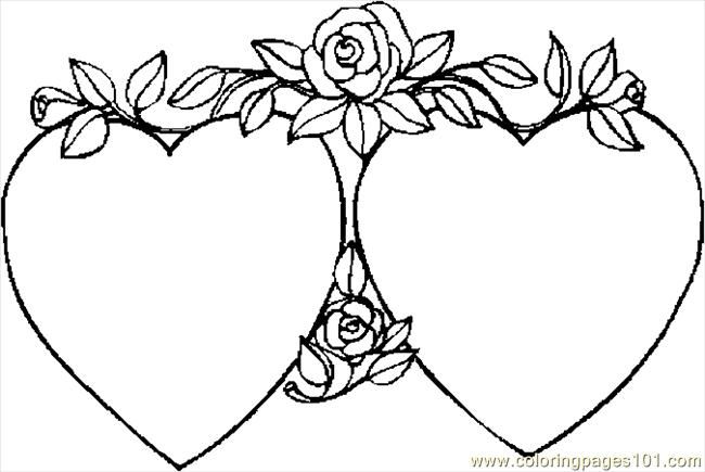 Rose Heart Coloring Pages For Adults