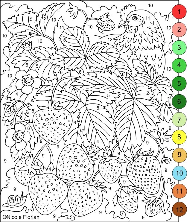 Printable Easy Color By Number For Adults