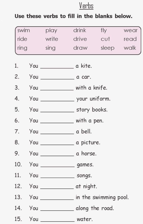 English Grammar Worksheets For Grade 2 With Answers