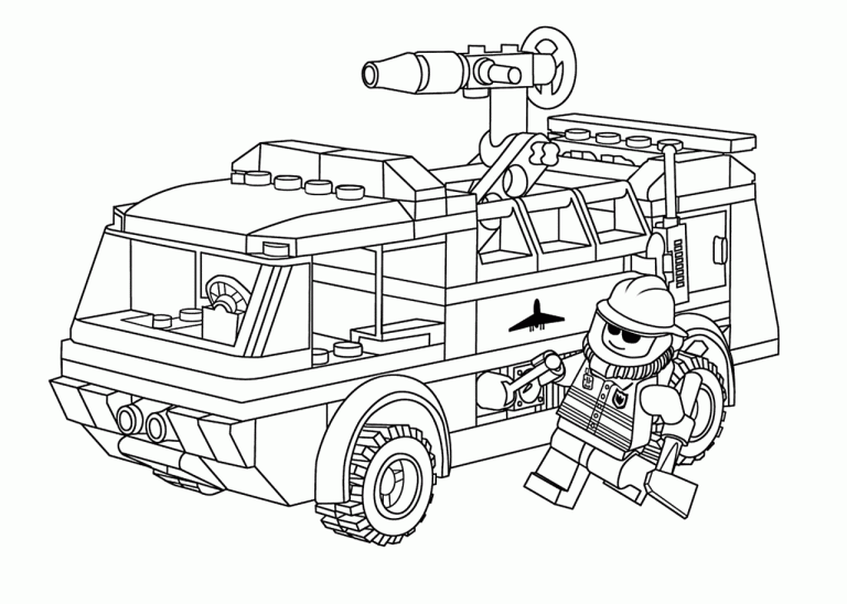 Lego Police Truck Coloring Pages