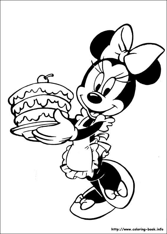 Birthday Easy Minnie Mouse Coloring Pages