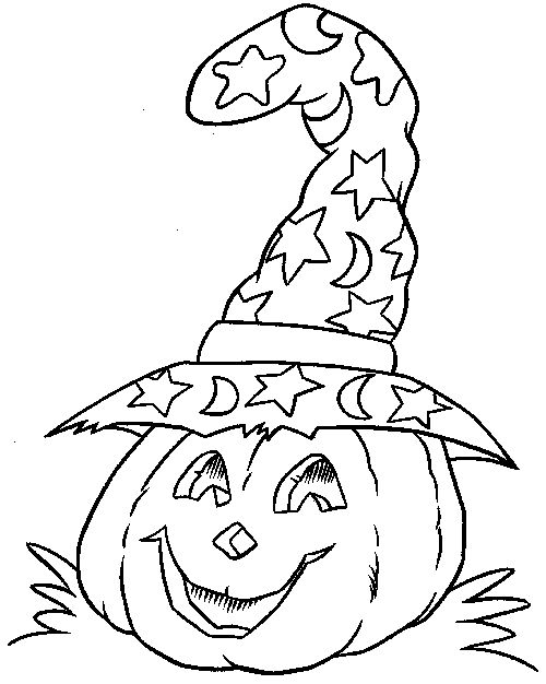 Easy Pumpkin Easy Cute Halloween Coloring Pages