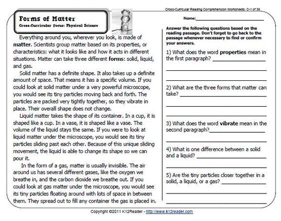 Free Printable English Comprehension Worksheets For Grade 5