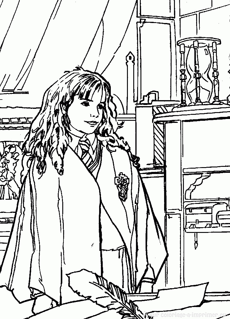 Hermione Harry Potter Coloring Pages Printable