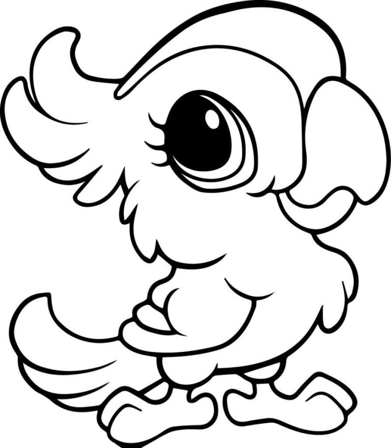 Cute Animal Coloring Pages Easy