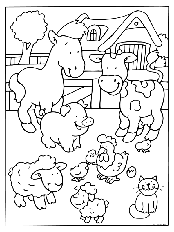 Farm Animal Coloring Pages For Toddlers