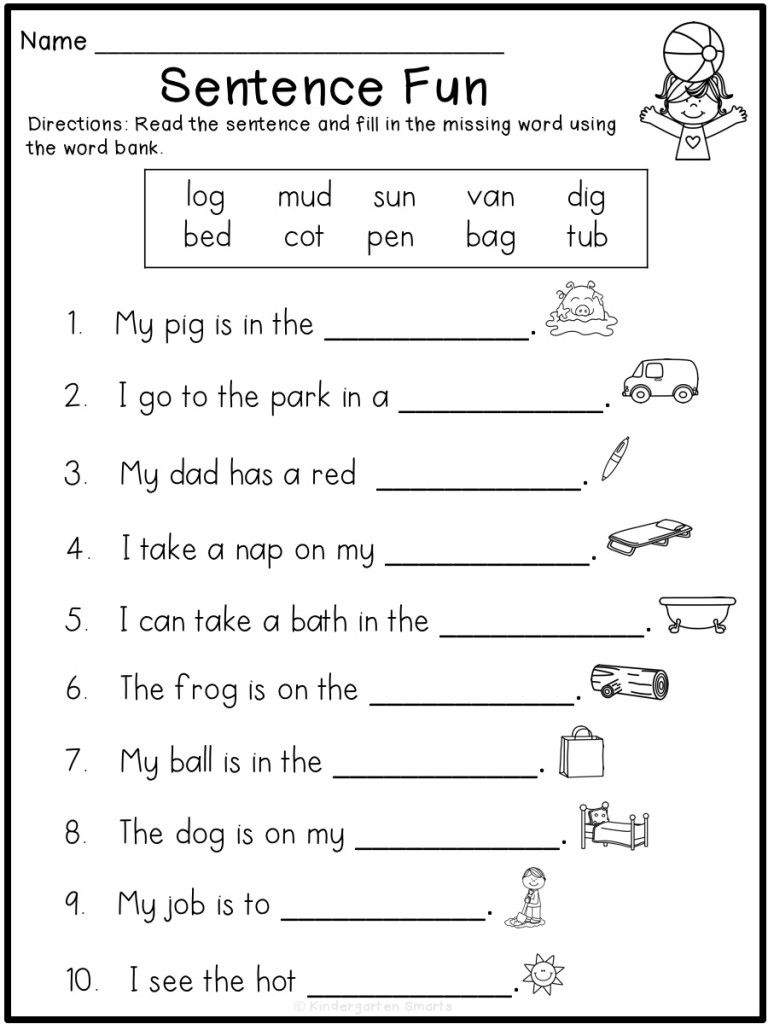 Educational Free Printable English Worksheets For Grade 1