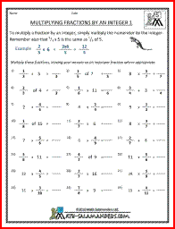 7th Grade Multiplication Of Fractions Worksheets