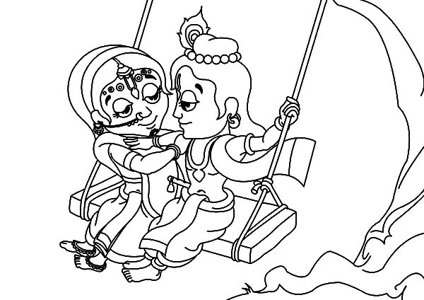 Krishna Images For Colouring For Kids