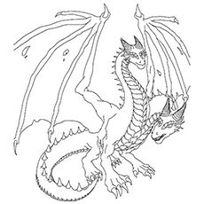 Easy Fire Dragon Coloring Pages