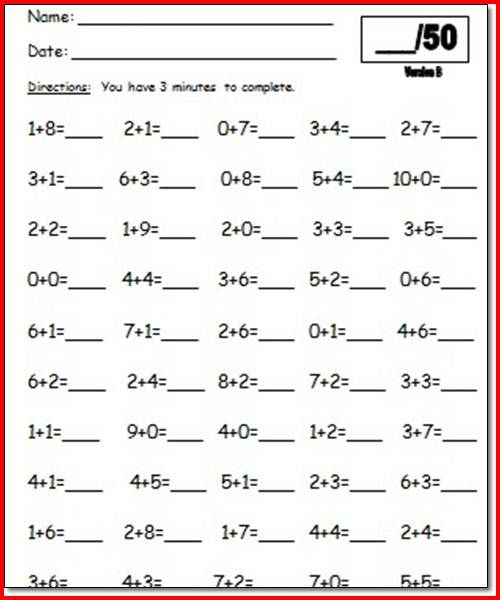 Printable Addition 1st Grade Math Worksheets Pdf