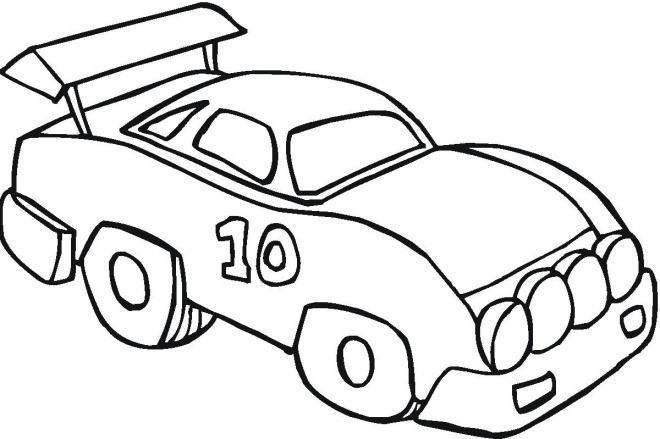 Car Coloring Pages For Kids Easy