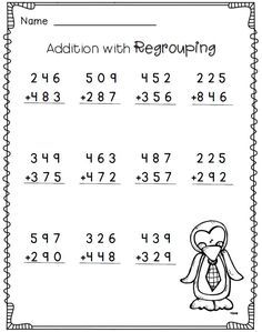3 Digit Addition Without Regrouping Worksheets For Grade 2