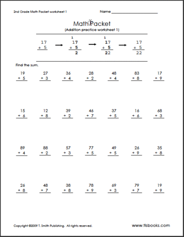 Printable 2nd Grade Math Worksheets Pdf Free