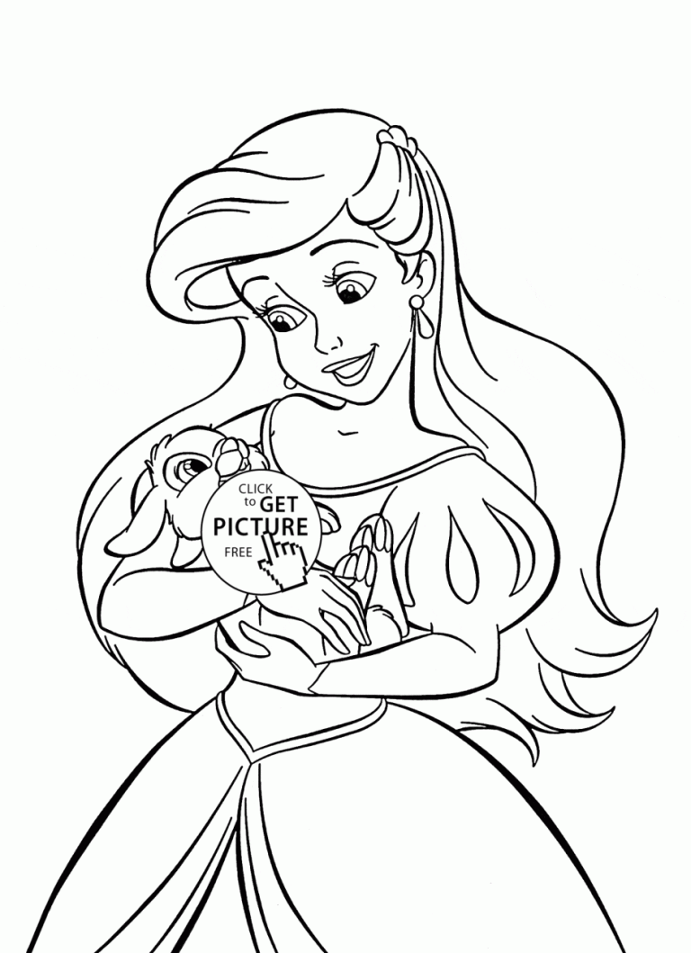 Cute Coloring Pages Disney Princess