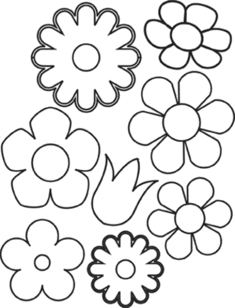 Flowers Images For Colouring For Kids