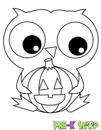 Simple Halloween Colouring Pages Easy